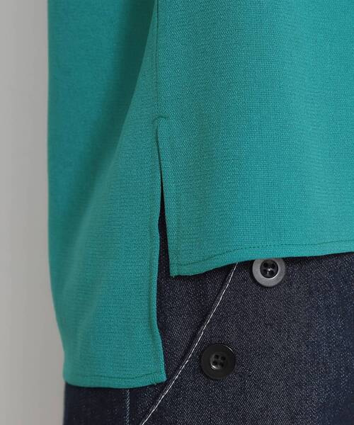 THE SHOP TK （ザ ショップ ティーケー ）の「【M-XL/二の腕カバー】さらり麻調メッシュ5分袖ブラウス（シャツ/ブラウス・レディース・アイボリー系2/ブルーグリーン/ピンク系その他/ベージュ/スミクロ・13/12/14）」の16枚目の写真