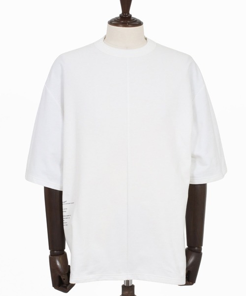GLIMCLAP（グリムクラップ）の「mt10459- Lightweight French Terry T-shirt オーバーサイズTシャツ(202-055-gls-cg)（Tシャツ/カットソー・メンズ・ホワイト/ブラック・S/M/L）」の20枚目の写真