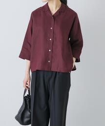 かぐれ　完売　麻100% ピンク　シャツブラウス レディースのシャツ/ブラウス（ピンク/桃色系・リネン・麻