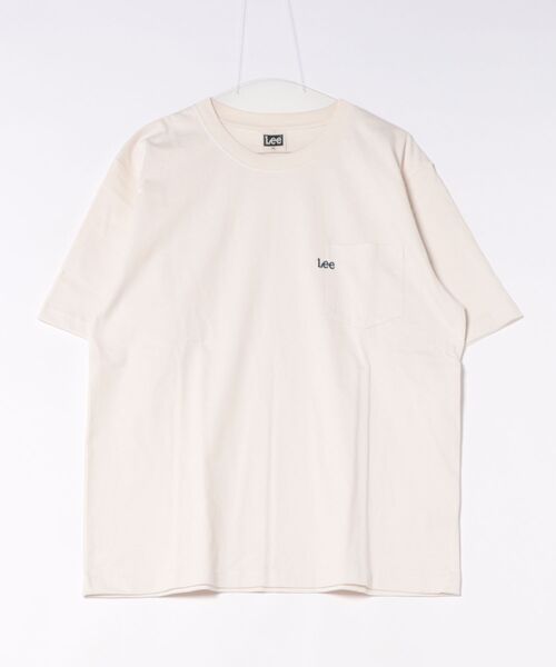 Lee(リー)の「Leeロゴ ポケットTシャツ(Tシャツ/カットソー・メンズ・ホワイト/ブラウン/ブラック/チャコール・SMALL/MEDIUM/LARGE/X-LARGE)」の1枚目の写真