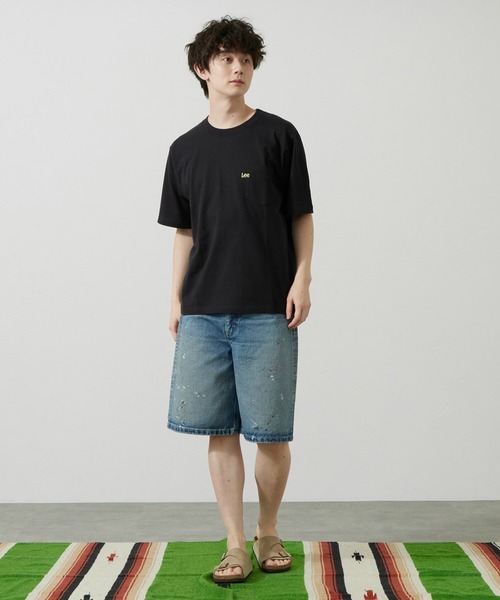 Lee（リー）の「Lee/リー Leeロゴ ポケットTシャツ（Tシャツ/カットソー・メンズ・ホワイト/ブラウン/ブラック/チャコール・SMALL/MEDIUM/LARGE/X-LARGE）」の13枚目の写真