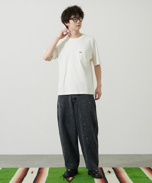 Lee（リー）の「Lee/リー Leeロゴ ポケットTシャツ（Tシャツ/カットソー・メンズ・ホワイト/ブラウン/ブラック/チャコール・SMALL/MEDIUM/LARGE/X-LARGE）」の20枚目の写真