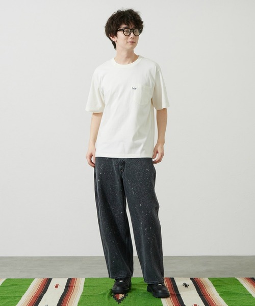 Lee（リー）の「Lee/リー Leeロゴ ポケットTシャツ（Tシャツ/カットソー・メンズ・ホワイト/ブラウン/ブラック/チャコール・SMALL/MEDIUM/LARGE/X-LARGE）」の19枚目の写真