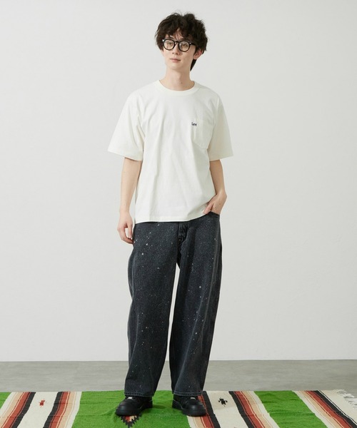 Lee（リー）の「Lee/リー Leeロゴ ポケットTシャツ（Tシャツ/カットソー・メンズ・ホワイト/ブラウン/ブラック/チャコール・SMALL/MEDIUM/LARGE/X-LARGE）」の21枚目の写真