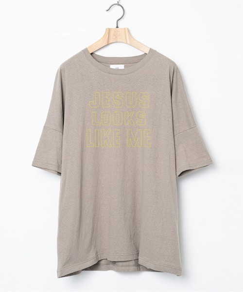 STOF(ストフ)の「JESUS LOOKS Emboro Tee(Tシャツ/カットソー・メンズ・カーキ/ブラック/ホワイト・M/S)」の10枚目の写真