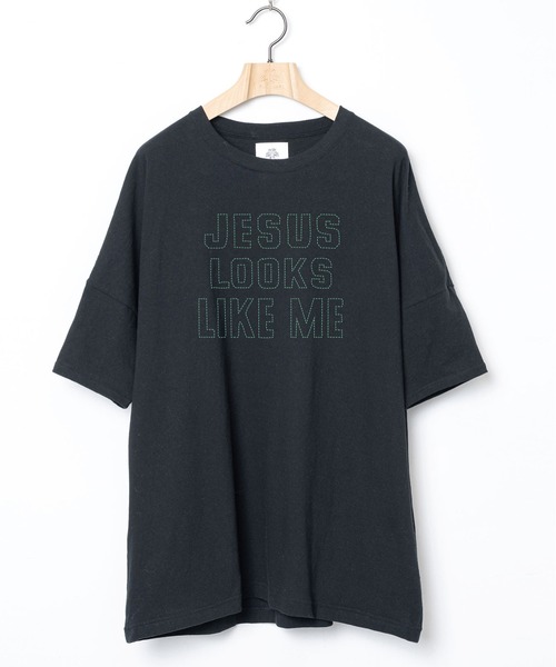 STOF(ストフ)の「JESUS LOOKS Emboro Tee(Tシャツ/カットソー・メンズ・カーキ/ブラック/ホワイト・M/S)」の14枚目の写真