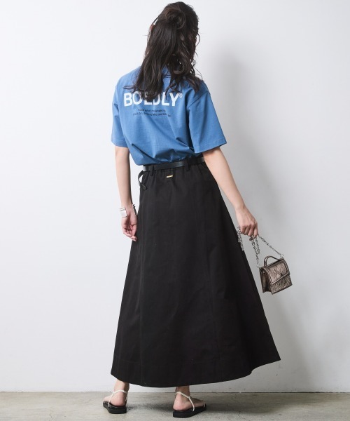 CHIC STYLE(シックスタイル)の「綿100%ロゴプリントカラーTシャツ<大きいサイズ有>シックスタイル(Tシャツ/カットソー・レディース・オレンジ/ブラック/ブルー系・L/M/5L/4L/3L/LL)」の9枚目の写真
