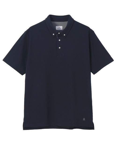 LANVIN en Bleu(ランバンオンブルー)の「速乾・防シワ・UVカット「COOLFIBER」 台衿付 ボタンダウン ビジカジ対応 ポロシャツ(ポロシャツ・メンズ・ネイビー/ホワイト/チャコールグレー・52/50/48/46)」の20枚目の写真