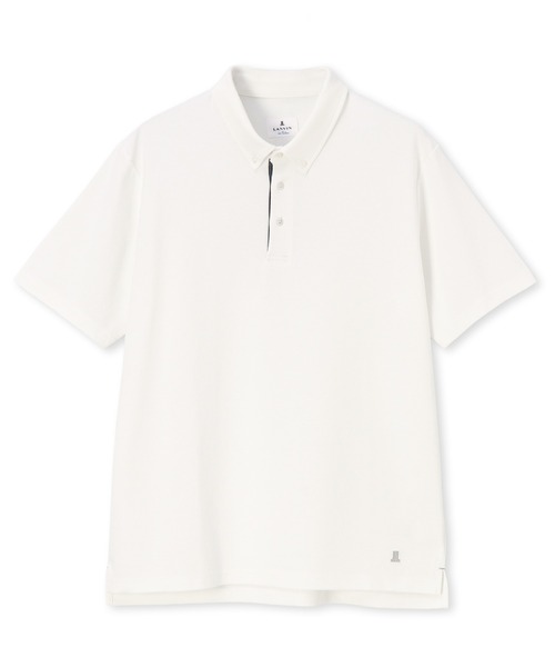 LANVIN en Bleu(ランバンオンブルー)の「速乾・防シワ・UVカット「COOLFIBER」 台衿付 ボタンダウン ビジカジ対応 ポロシャツ(ポロシャツ・メンズ・ネイビー/ホワイト/チャコールグレー・52/50/48/46)」の19枚目の写真