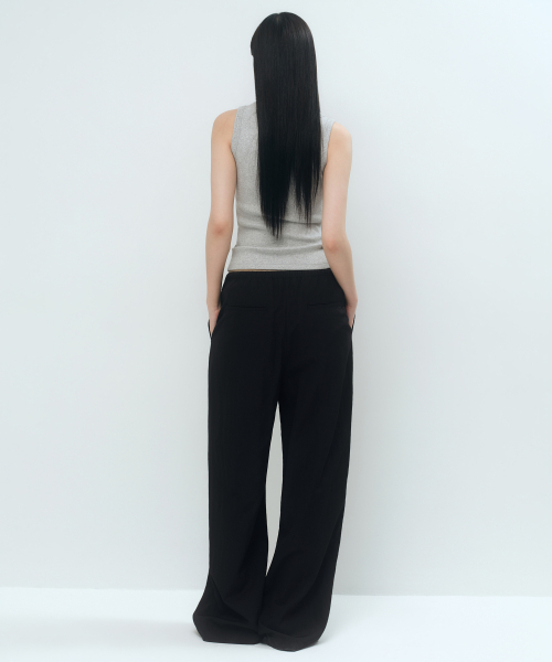 MUSINSA STANDARD WOMAN（ムシンサスタンダードウーマン）の「ウィメンズRNワイドバンディングパンツ[ブラック]（その他パンツ・レディース・その他・X-SMALL/SMALL/MEDIUM/LARGE）」の8枚目の写真