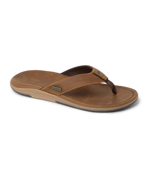 REEF(リーフ)の「REEF メンズ LEATHER OFFSHORE ビーチサンダル 【2026年春夏モデル】/リーフレザーサンダル(サンダル・メンズ・ブラック×レッド・28cm/27cm/26cm)」の3枚目の写真