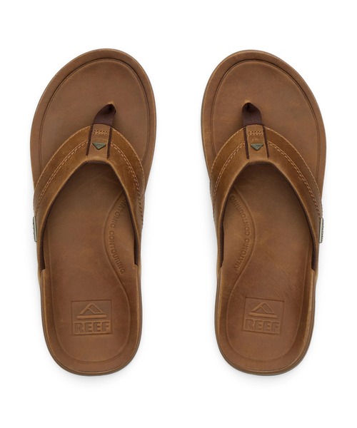 REEF(リーフ)の「REEF メンズ LEATHER OFFSHORE ビーチサンダル 【2026年春夏モデル】/リーフレザーサンダル(サンダル・メンズ・ブラック×レッド・28cm/27cm/26cm)」の7枚目の写真