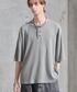 SERACE（セラス）の「【SERACE】Vintage waffle thermal henry neck short sleeve T-shirt / ヴィンテージワッフルサーマルヘンリーネック半袖Tシャツ（Tシャツ/カットソー・L）」