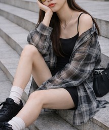 almo（アルモ）の「【Bls】 【ZL】【Bling Leads】シースルーチェックシャツ(BL)（シャツ/ブラウス）」