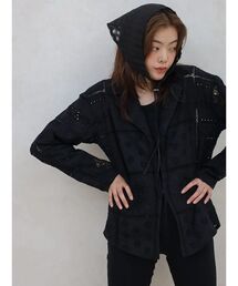 Cotton lace tailored jacket