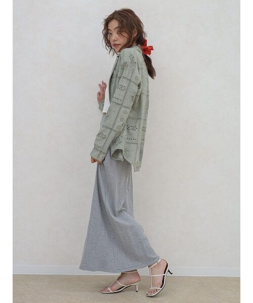 FIKA.(フィーカ)の「Cotton lace tailored jacket(その他トップス・レディース・カーキ/アイボリー/チャコール・FREE)」の8枚目の写真