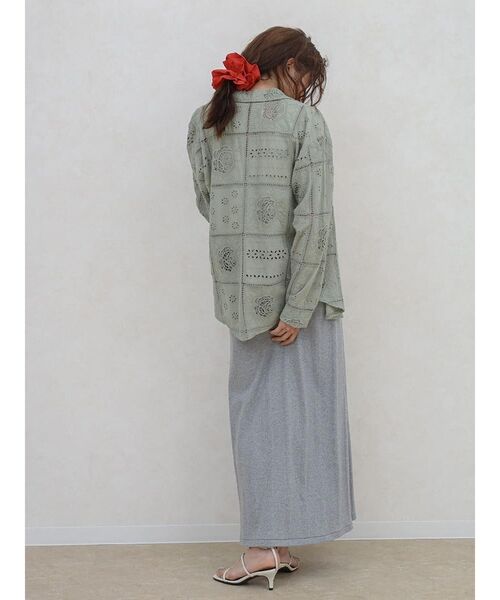 FIKA.(フィーカ)の「Cotton lace tailored jacket(その他トップス・レディース・カーキ/アイボリー/チャコール・FREE)」の9枚目の写真