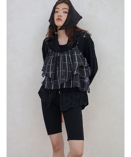 FIKA.(フィーカ)の「Cotton lace tailored jacket(その他トップス・レディース・カーキ/アイボリー/チャコール・FREE)」の14枚目の写真