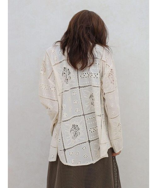 FIKA.(フィーカ)の「Cotton lace tailored jacket(その他トップス・レディース・カーキ/アイボリー/チャコール・FREE)」の16枚目の写真