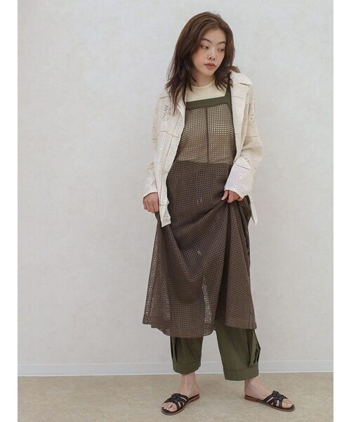 FIKA.(フィーカ)の「Cotton lace tailored jacket(その他トップス・レディース・カーキ/アイボリー/チャコール・FREE)」の19枚目の写真