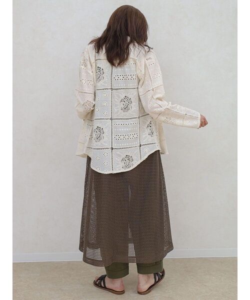 FIKA.(フィーカ)の「Cotton lace tailored jacket(その他トップス・レディース・カーキ/アイボリー/チャコール・FREE)」の20枚目の写真