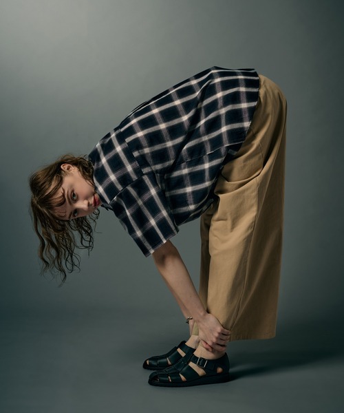 WETTEMPT(ウィテンプト)の「OMBRE CHECK S/S SHIRT / オンブレチェックS/Sシャツ(シャツ/ブラウス・メンズ・ブラウン/ネイビー・SMALL/LARGE/MEDIUM)」の13枚目の写真
