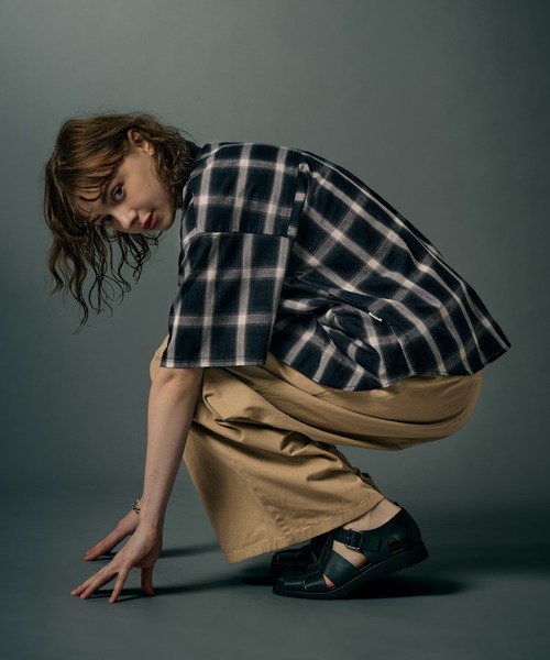 WETTEMPT(ウィテンプト)の「OMBRE CHECK S/S SHIRT / オンブレチェックS/Sシャツ(シャツ/ブラウス・メンズ・ブラウン/ネイビー・SMALL/LARGE/MEDIUM)」の14枚目の写真