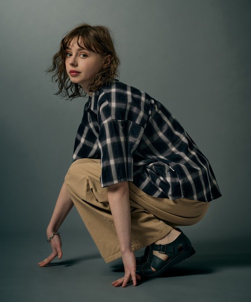 WETTEMPT(ウィテンプト)の「OMBRE CHECK S/S SHIRT / オンブレチェックS/Sシャツ(シャツ/ブラウス・メンズ・ブラウン/ネイビー・SMALL/LARGE/MEDIUM)」の15枚目の写真