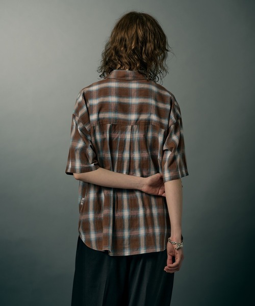 WETTEMPT(ウィテンプト)の「OMBRE CHECK S/S SHIRT / オンブレチェックS/Sシャツ(シャツ/ブラウス・メンズ・ブラウン/ネイビー・SMALL/LARGE/MEDIUM)」の20枚目の写真