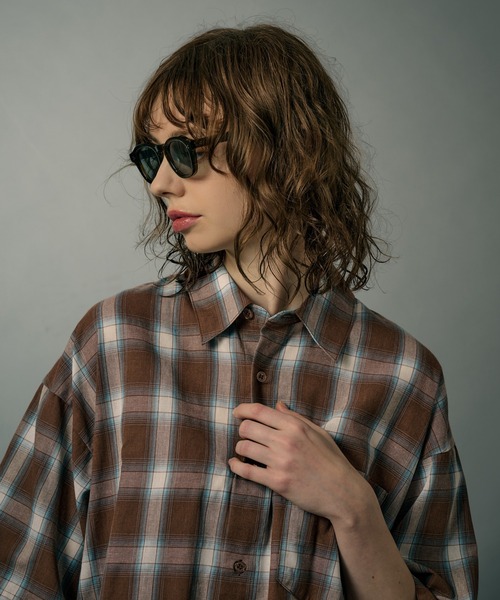 WETTEMPT(ウィテンプト)の「OMBRE CHECK S/S SHIRT / オンブレチェックS/Sシャツ(シャツ/ブラウス・メンズ・ブラウン/ネイビー・SMALL/LARGE/MEDIUM)」の21枚目の写真