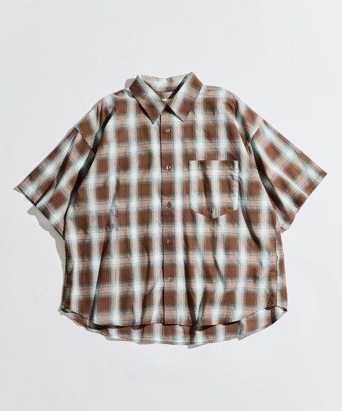 WETTEMPT(ウィテンプト)の「OMBRE CHECK S/S SHIRT / オンブレチェックS/Sシャツ(シャツ/ブラウス・メンズ・ブラウン/ネイビー・SMALL/LARGE/MEDIUM)」の17枚目の写真