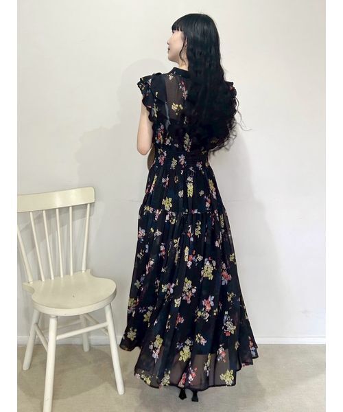 LILY BROWN(リリーブラウン)の「フラワープリントプリーツワンピース(ワンピース・レディース・イエロー/ブラック/ライトブルー・0/1)」の14枚目の写真