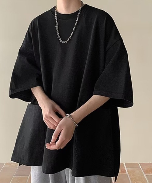 KELVIN(ケルヴァン)の「Double Pocket Oversized T-Shirt ダブルポケットオーバーサイズTシャツ(Tシャツ/カットソー・メンズ・ブラック・MEDIUM/LARGE)」の5枚目の写真