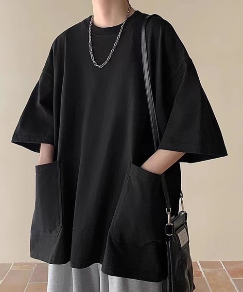 KELVIN(ケルヴァン)の「Double Pocket Oversized T-Shirt ダブルポケットオーバーサイズTシャツ(Tシャツ/カットソー・メンズ・ブラック・MEDIUM/LARGE)」の8枚目の写真