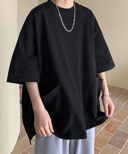 KELVIN(ケルヴァン)の「Double Pocket Oversized T-Shirt ダブルポケットオーバーサイズTシャツ(Tシャツ/カットソー・メンズ・ブラック・MEDIUM/LARGE)」の9枚目の写真