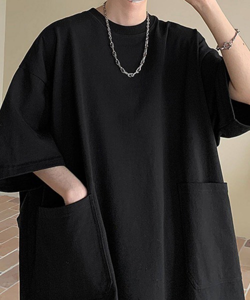KELVIN(ケルヴァン)の「Double Pocket Oversized T-Shirt ダブルポケットオーバーサイズTシャツ(Tシャツ/カットソー・メンズ・ブラック・MEDIUM/LARGE)」の12枚目の写真