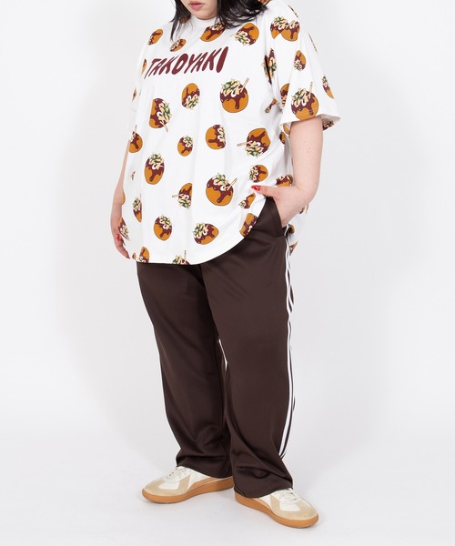 PUNYUS（プニュズ）の「たこ焼き総柄Tシャツ（Tシャツ/カットソー・レディース・ブラウン・1/2/3/4/5）」の5枚目の写真