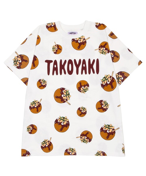 PUNYUS（プニュズ）の「たこ焼き総柄Tシャツ（Tシャツ/カットソー・レディース・ブラウン・1/2/3/4/5）」の12枚目の写真