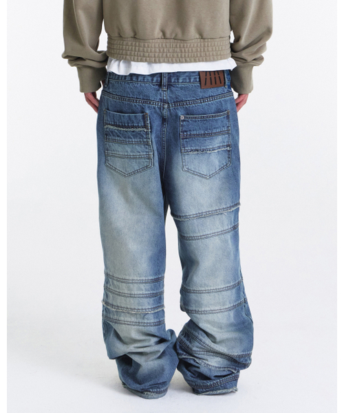 KICHUL（キチョル）の「Bind Raw Cut Straight Denim Pants (Indigo)（デニムパンツ・レディース・その他・MEDIUM/LARGE/SMALL）」の3枚目の写真