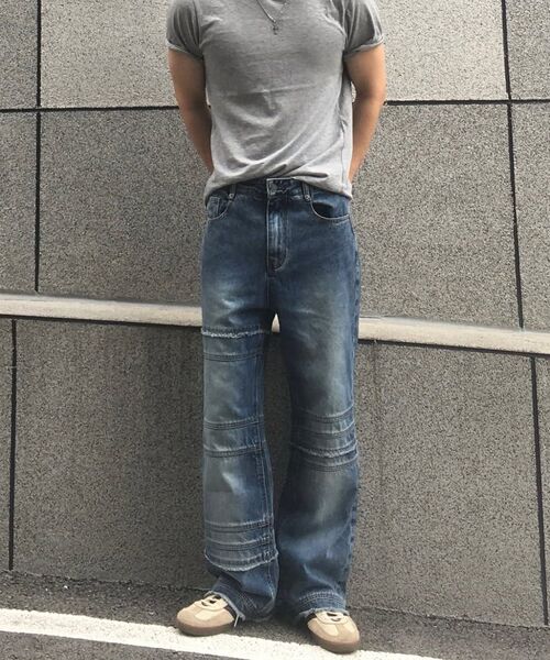 KICHUL（キチョル）の「Bind Raw Cut Straight Denim Pants (Indigo)（デニムパンツ・レディース・その他・MEDIUM/LARGE/SMALL）」の8枚目の写真
