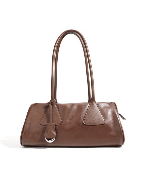 NiiNa（ニーナ）の「【NiiNa】【高品質牛革】ロングハンドルデザインボストンバッグ（ボストンバッグ・レディース・ダークブラウン/ブラウン・FREE）」の8枚目の写真