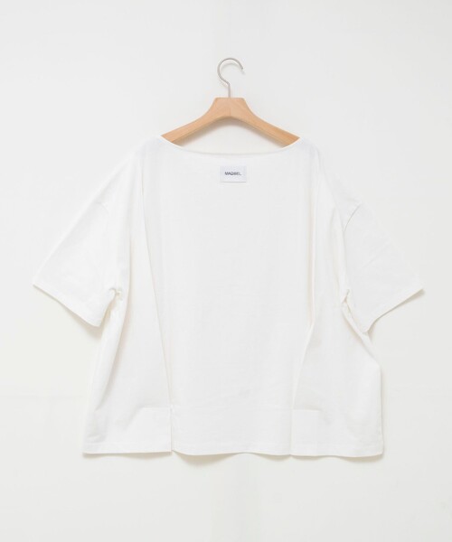 MAQWEL（マクウェル）の「【MAQWEL/マクウェル】ウォッシャブルバックタックオーバーＴ（Tシャツ/カットソー・レディース・ブラック/ブラウン/オフホワイト・FREE）」の11枚目の写真