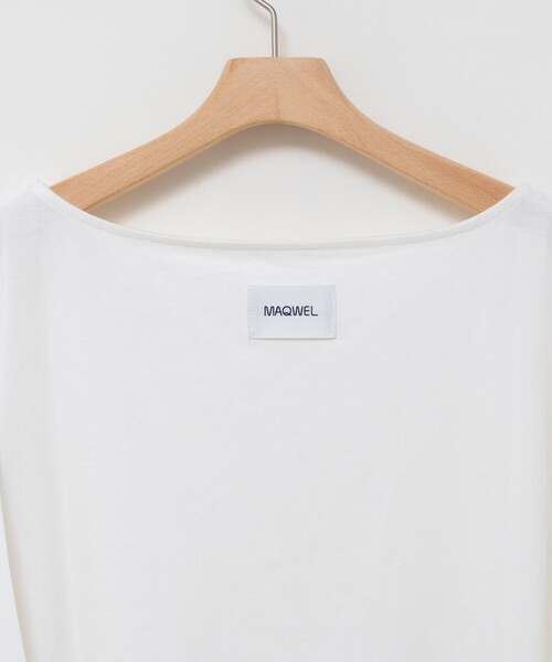 MAQWEL（マクウェル）の「【MAQWEL/マクウェル】ウォッシャブルバックタックオーバーＴ（Tシャツ/カットソー・レディース・ブラック/ブラウン/オフホワイト・FREE）」の10枚目の写真