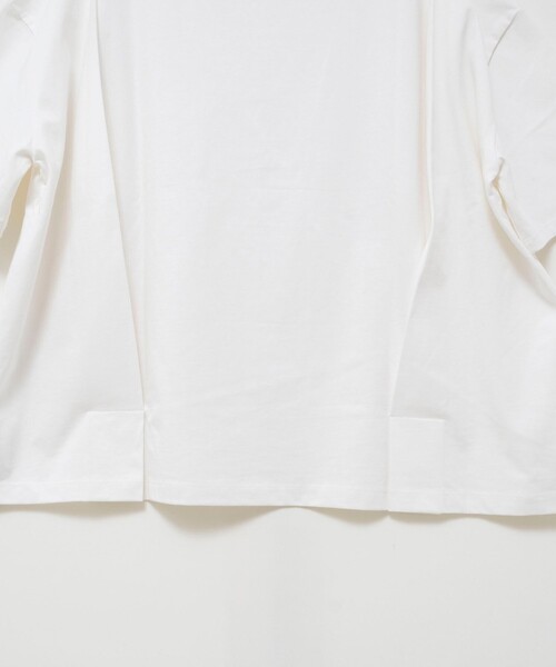 MAQWEL（マクウェル）の「【MAQWEL/マクウェル】ウォッシャブルバックタックオーバーＴ（Tシャツ/カットソー・レディース・ブラック/ブラウン/オフホワイト・FREE）」の9枚目の写真