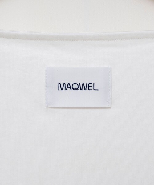 MAQWEL（マクウェル）の「【MAQWEL/マクウェル】ウォッシャブルバックタックオーバーＴ（Tシャツ/カットソー・レディース・ブラック/ブラウン/オフホワイト・FREE）」の7枚目の写真