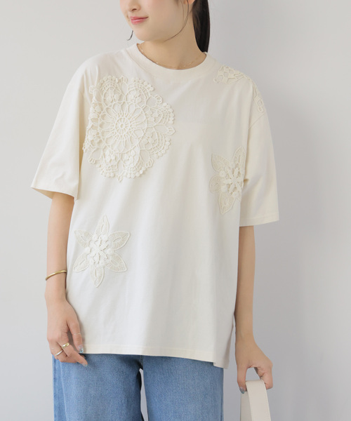 JOURNAL STANDARD relume(ジャーナルスタンダード レリューム)の「【Lords of Lotus / ローズオブロータス】TEE(Tシャツ/カットソー・レディース・ホワイト×ホワイト・MEDIUM)」の7枚目の写真
