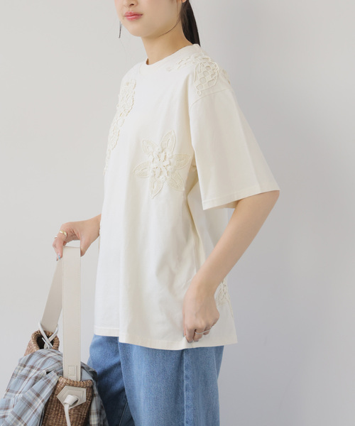 JOURNAL STANDARD relume(ジャーナルスタンダード レリューム)の「【Lords of Lotus / ローズオブロータス】TEE(Tシャツ/カットソー・レディース・ホワイト×ホワイト・MEDIUM)」の8枚目の写真