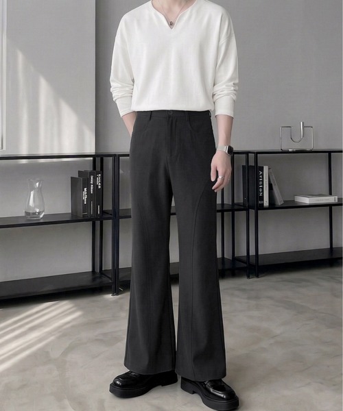 Otte(オッテ)の「カーブシームフレアスラックス(スラックス・メンズ・ブラック・MEDIUM/X-LARGE/SMALL/LARGE)」の10枚目の写真