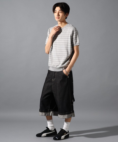 LAND MUSEUM（ランドミュージアム）の「LAND MUSEUM／ボーダーヘンリーＴ（Tシャツ/カットソー・メンズ・グレー系その他/ブラック系その他・MEDIUM/LARGE）」の13枚目の写真