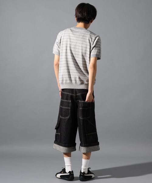 LAND MUSEUM（ランドミュージアム）の「LAND MUSEUM／ボーダーヘンリーＴ（Tシャツ/カットソー・メンズ・グレー系その他/ブラック系その他・MEDIUM/LARGE）」の14枚目の写真